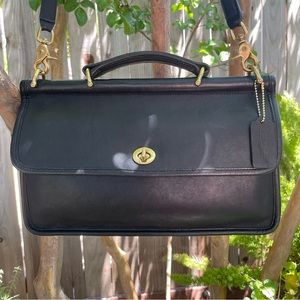 Black Coach Leather City Willis Bag, #9153, made in the USA, Reg. #K9C-9153